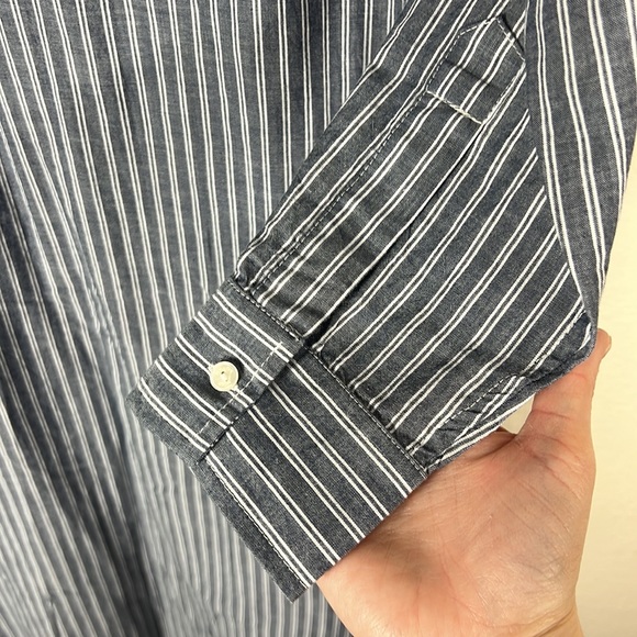 (SOLD) Nili Lotan Raven Shirt Dress Midi Stripe Dress - Picture 9 of 11